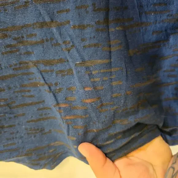 NFL Team Apparel Chargers Blue Black Sheer Burnout T-shirt size Small - Picture 6 of 6